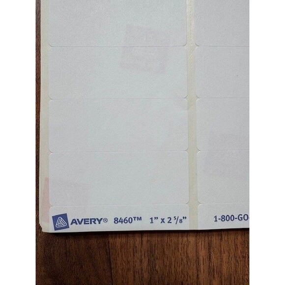 Avery 8460 & 8160 Address Labels 240 Labels 1" x 2 5/8" - Picture 3 of 9